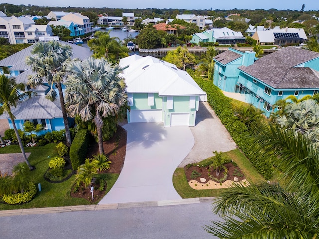 aerial view featuring a residential view