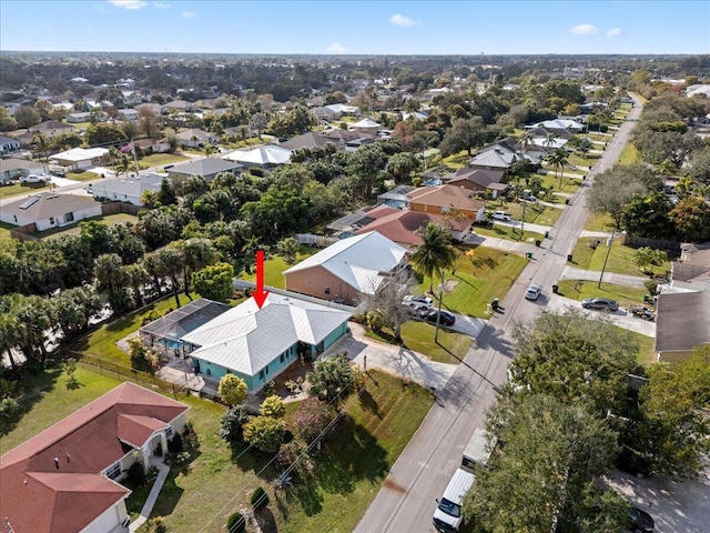 drone / aerial view featuring a residential view