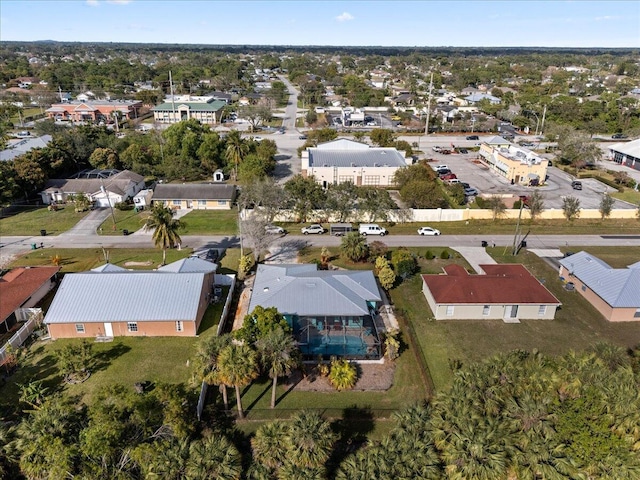 aerial view with a residential view