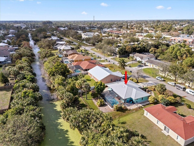 bird's eye view with a residential view