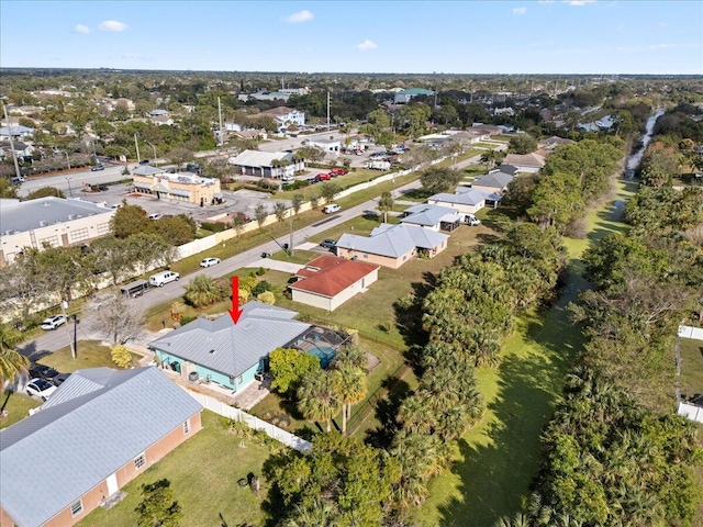 bird's eye view with a residential view