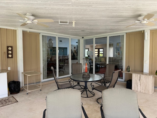 view of patio / terrace with ceiling fan