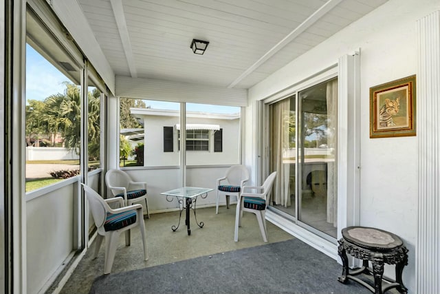 view of sunroom