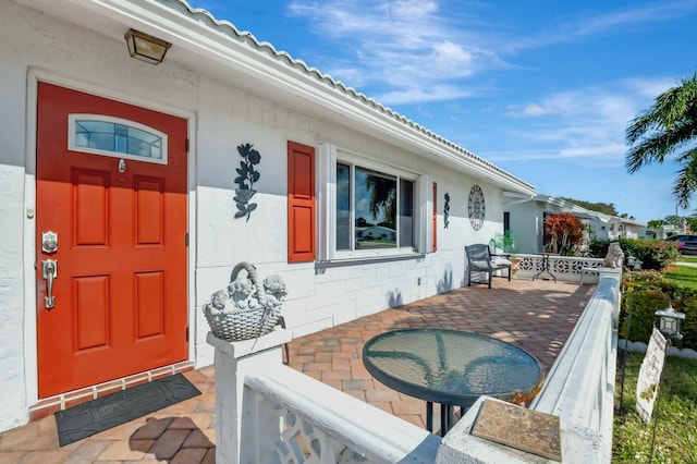 view of doorway to property