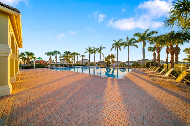 view of pool with a patio