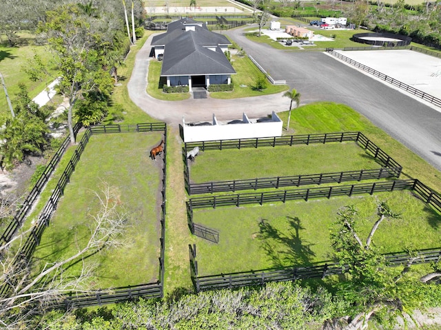 bird's eye view featuring a rural view