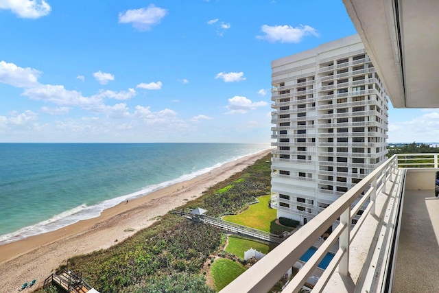 property view of water with a view of the beach