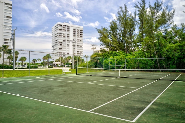 view of tennis court