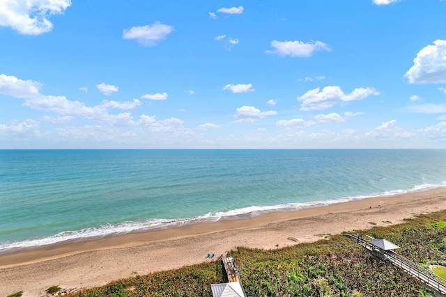 water view with a view of the beach