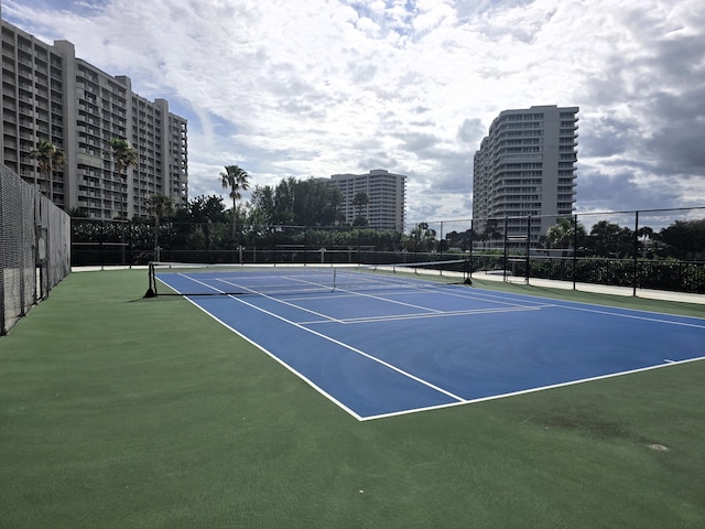 view of tennis court