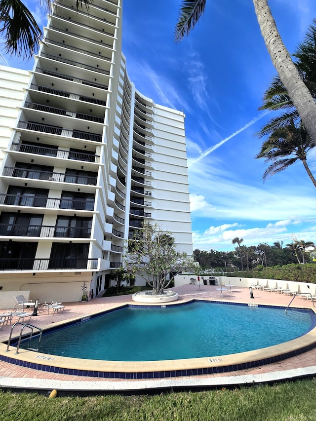 view of pool with a patio