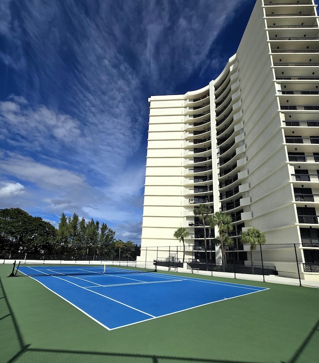 view of tennis court