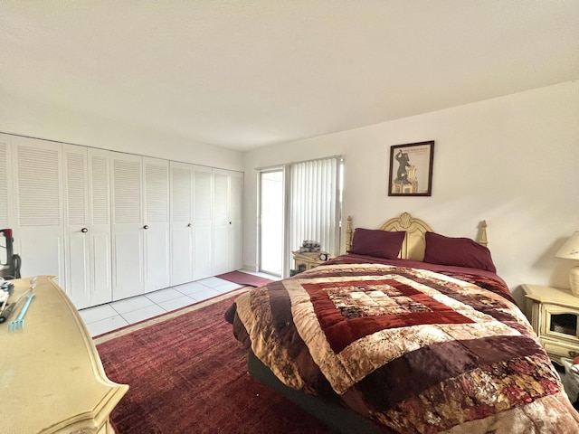 view of tiled bedroom