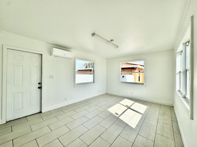 empty room with a wall unit AC