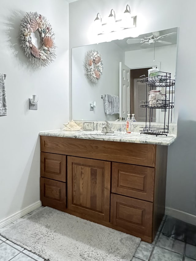 bathroom featuring vanity and baseboards