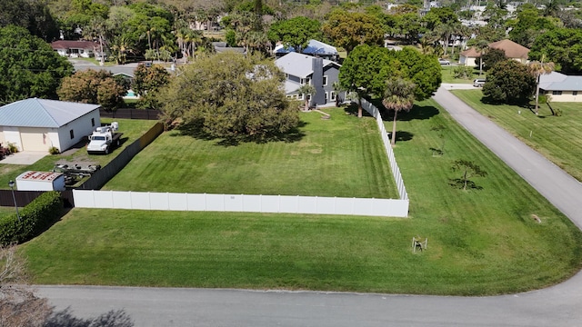 bird's eye view with a residential view