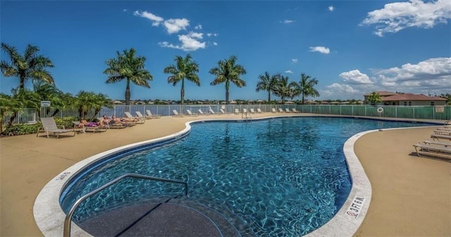 view of pool featuring a patio area