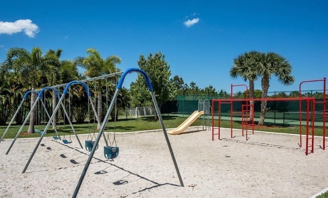 view of jungle gym