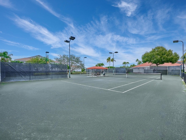 view of tennis court