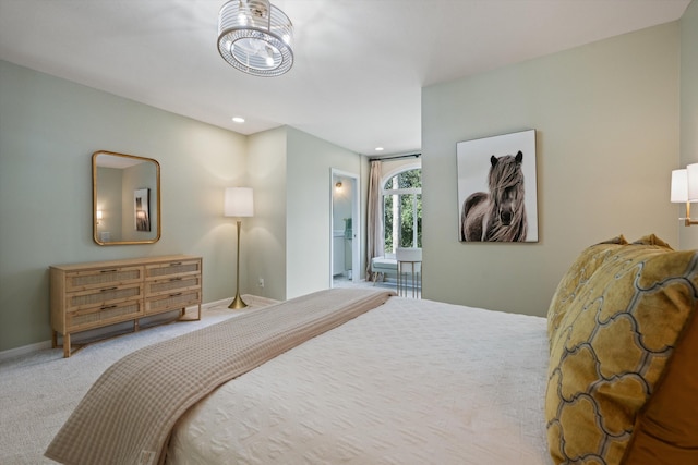 view of carpeted bedroom