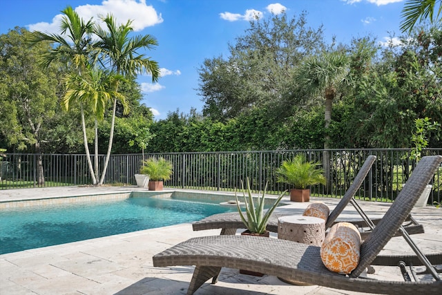 view of pool featuring a patio area