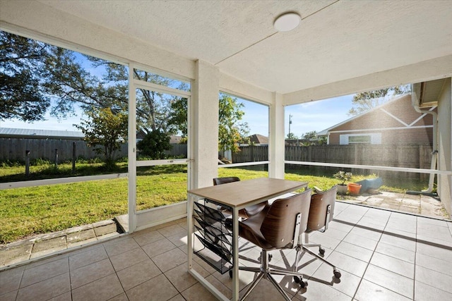 view of sunroom