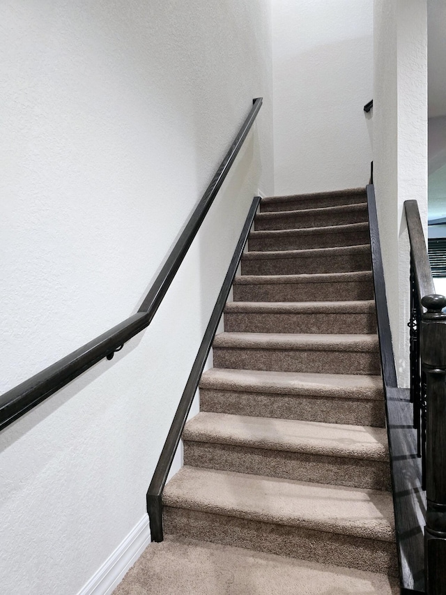 4582 San Fratello Cir, Lake Worth, FL 33467 - stairs featuring carpet flooring