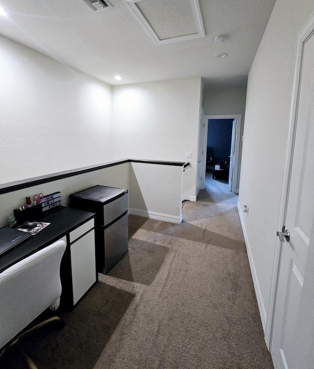 4582 San Fratello Cir, Lake Worth, FL 33467 - office space featuring light colored carpet, attic access, recessed lighting, and baseboards