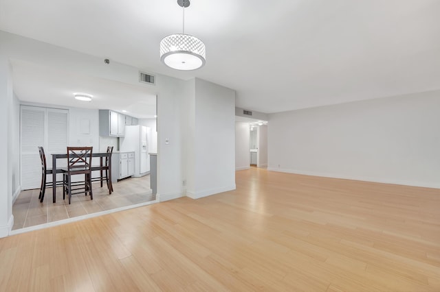 living room featuring light hardwood / wood-style flooring