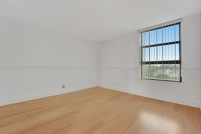 spare room with wood-type flooring