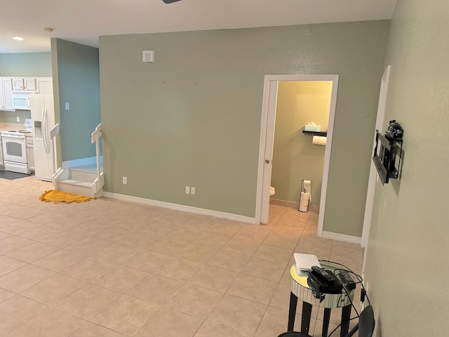 view of tiled living room