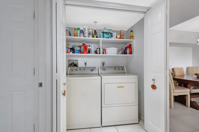 laundry area featuring washer and dryer