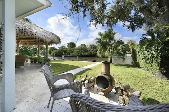 view of patio with a gazebo