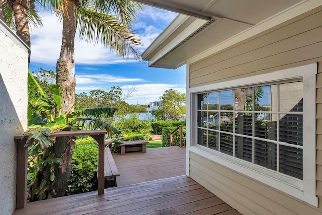 view of wooden deck