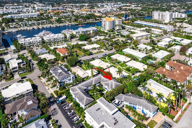 1015 Ingraham Ave Unit 11, Delray Beach, FL 33483 - bird's eye view featuring a water view