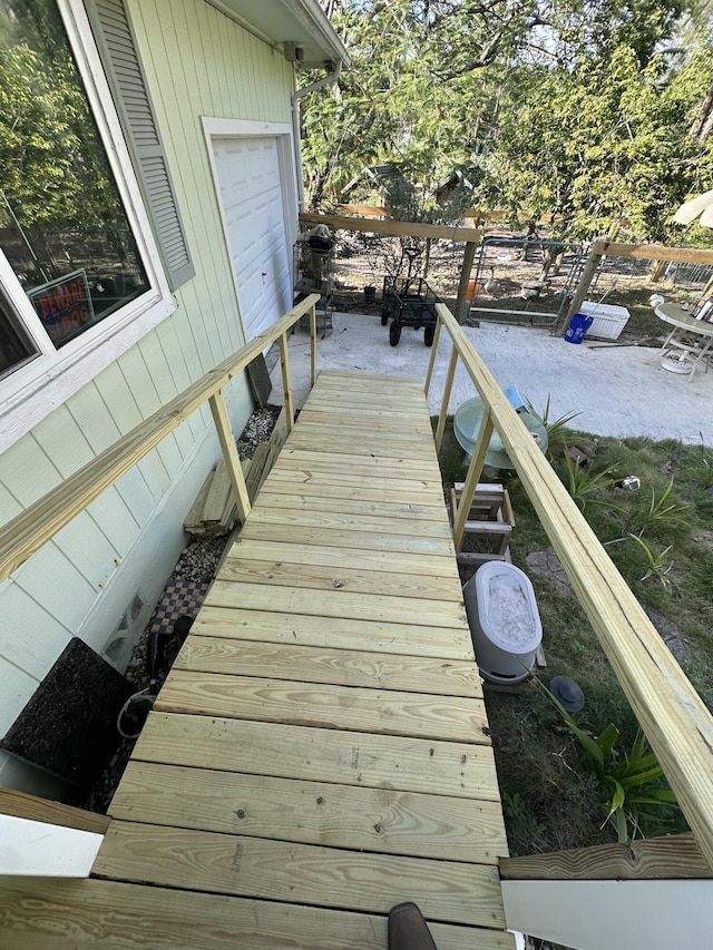 deck featuring a patio