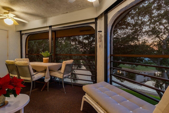 view of sunroom