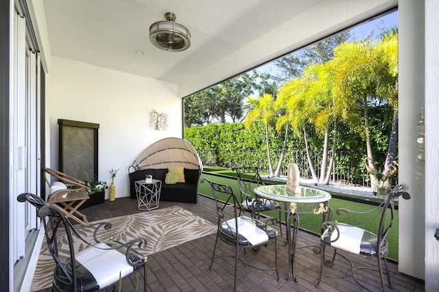 view of sunroom