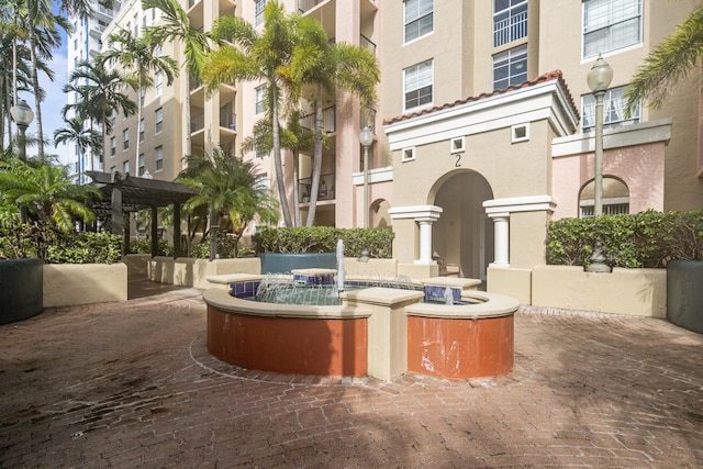 view of community featuring a pergola