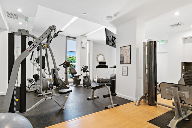 view of exercise room