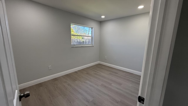 empty room featuring light hardwood / wood-style flooring