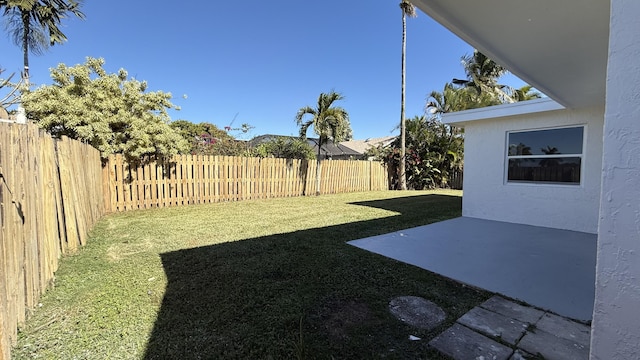 view of yard featuring a patio area