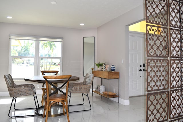 view of dining area