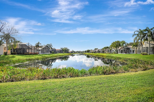 property view of water featuring a residential view
