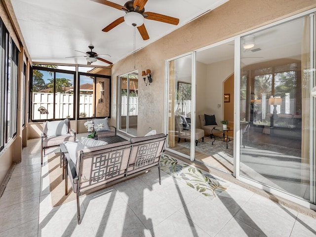 view of sunroom / solarium