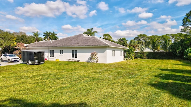 exterior space with a lawn