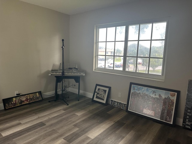 living room featuring hardwood / wood-style flooring