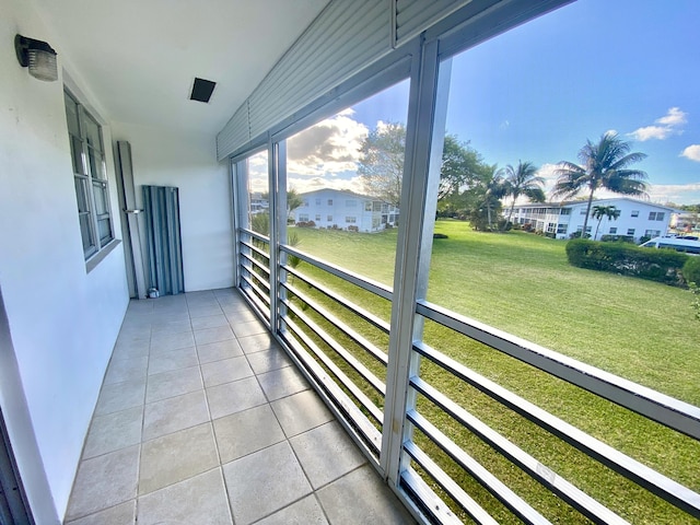 view of sunroom