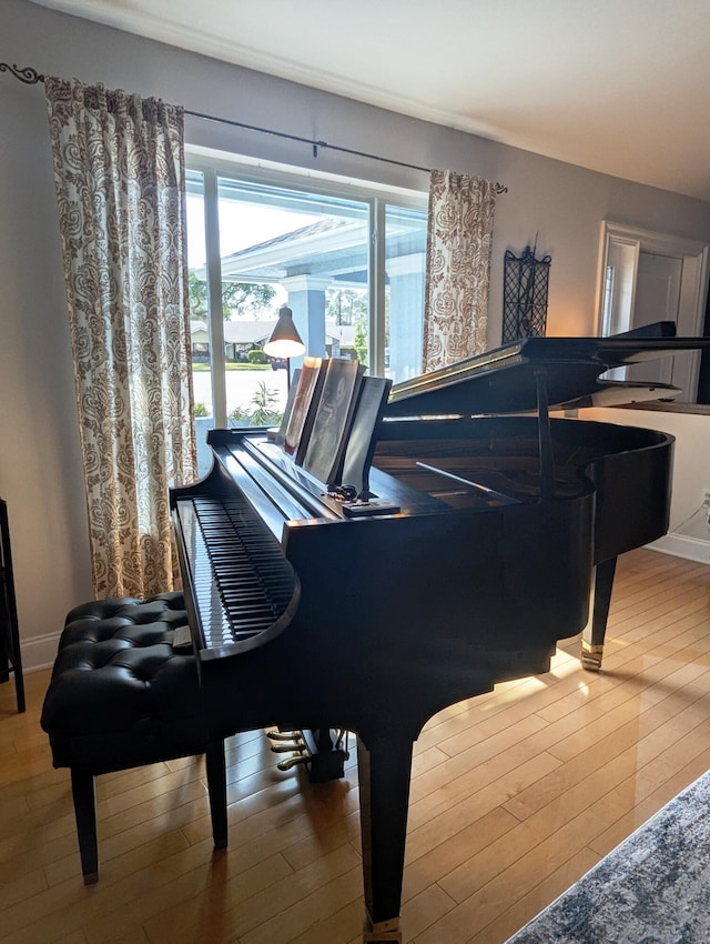 misc room with hardwood / wood-style floors