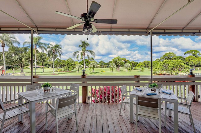 view of dining space